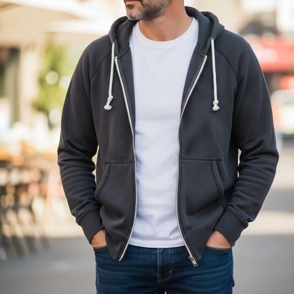 Nike Sportswear Full-Zip Hoodie – Charcoal Gray (Men’s Medium) - Picture 2 of 5